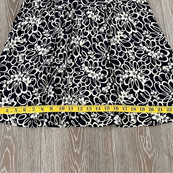 Vintage 90s Banana Republic Deep Navy & Cream A-Line Mini Dress - Picture 4 of 7